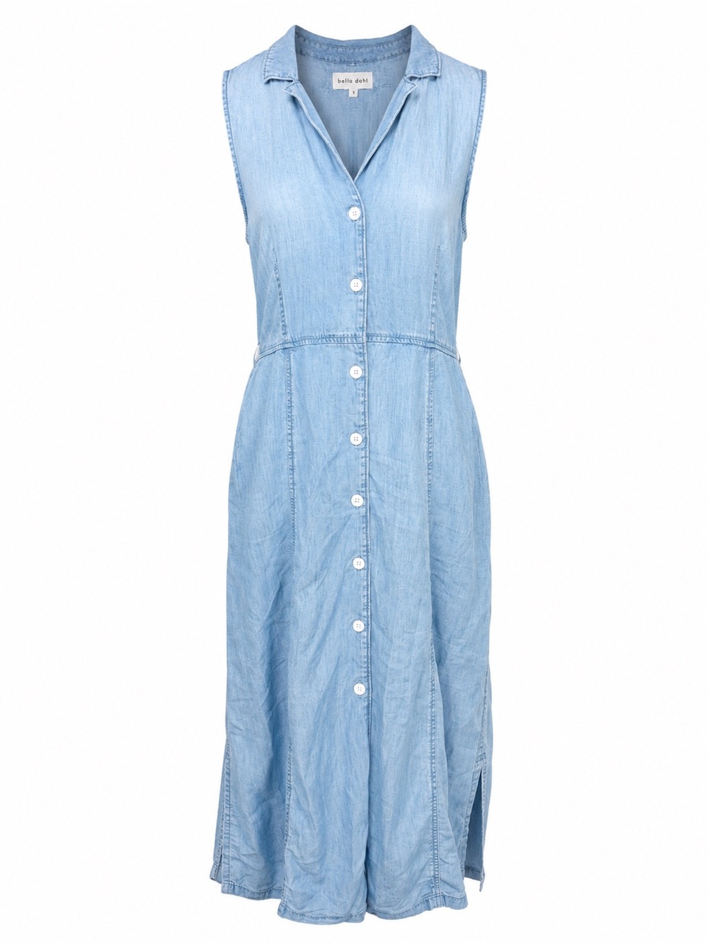Bella Dahl Tencel Maxi Dress Small Light Wash Denim Blue Coastal Cowgirl